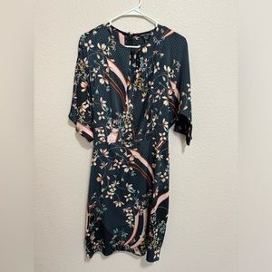 Short sleeve mini wrap dress
